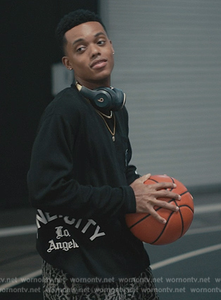 Will’s black Inner City print shirt on Bel-Air