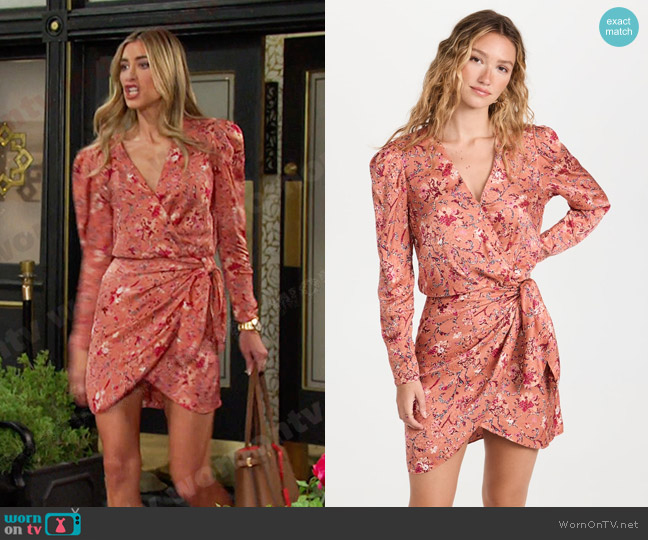 Isabel Marant Étoile Baikal Dress in Papaya worn by Sloan Peterson (Jessica Serfaty) on Days of our Lives