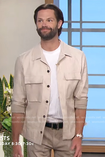 Jared Padalecki’s ivory jacket on The Talk