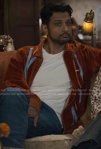 Jay’s striped velour jacket on Ghosts