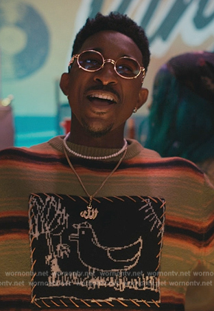 Jazz’s green stripe sweater on Bel-Air