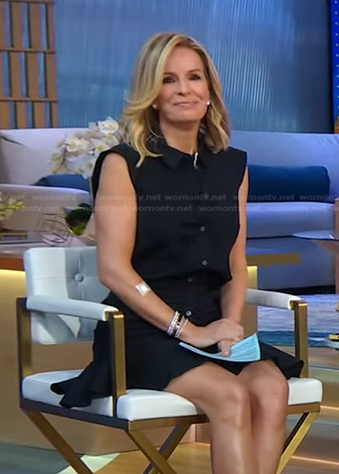 Jennifer’s black sleeveless shirtdress and pumps on Good Morning America