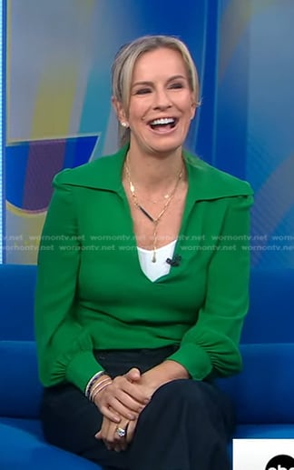 Jennifer’s green blouse on Good Morning America