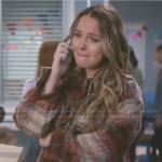 Jo’s plaid oversized shirt on Greys Anatomy