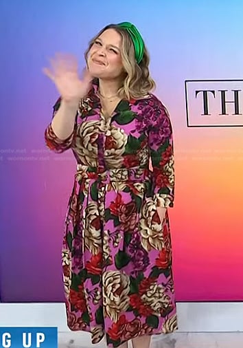 Joanna Teplin’s pink floral shirtdress on Today