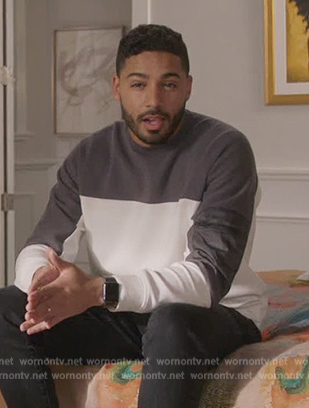 Jordan’s colorblock sweatshirt on All American