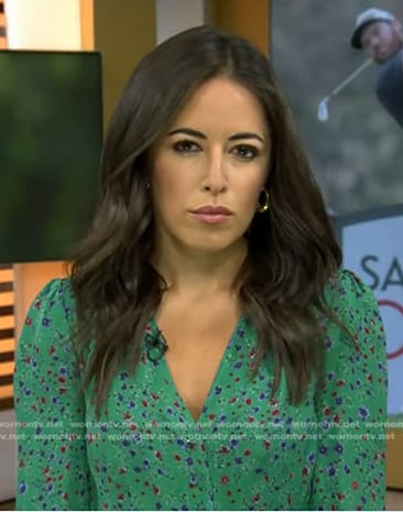 Kaylee’s green floral blouse on Today