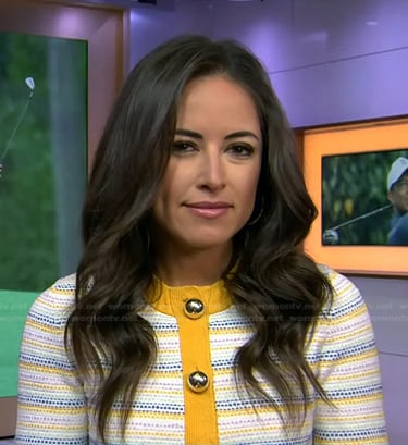 Kaylee’s yellow and white striped cardigan on Today