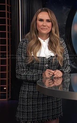 Keltie’s black tweed dress on E! News