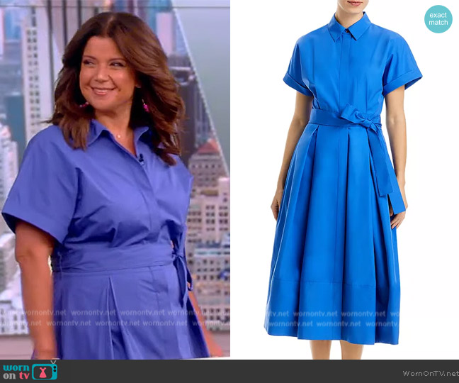 Lafayette 148 New York Cotton Tulip Shirt Dress worn by Ana Navarro on The View