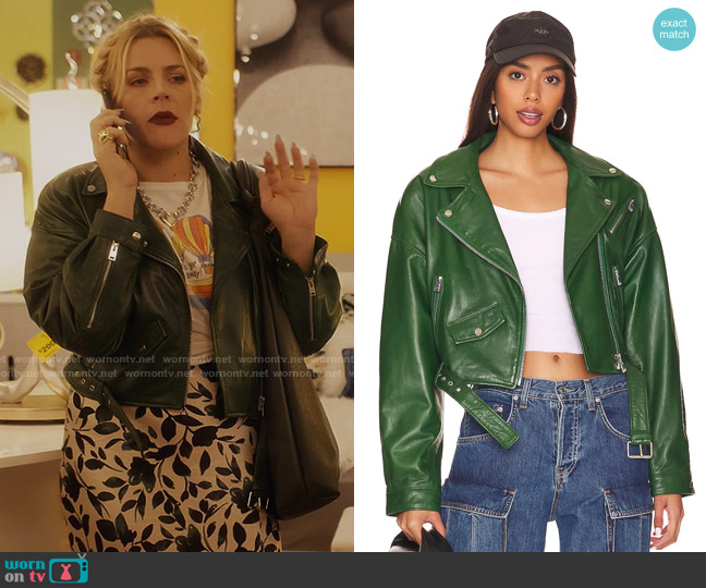 LaMarque Dylan Moto Jacket worn by Darby (Busy Philipps) on Single Drunk Female