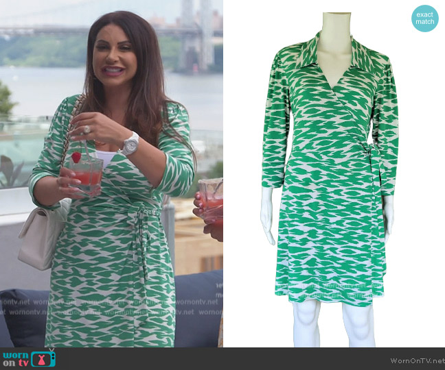 Laundry by Design White Slinky Wrap Dress worn by Jennifer Aydin on The Real Housewives of New Jersey