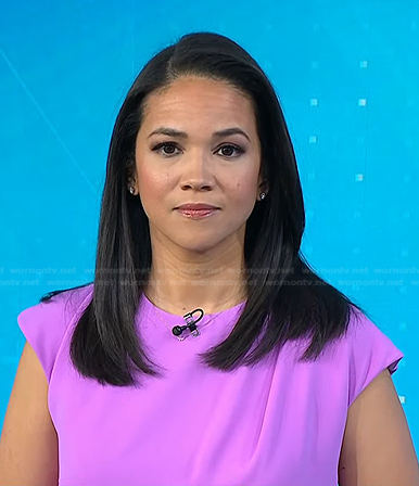 Laura Jarrett’s pink draped dress on Today
