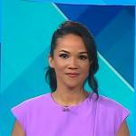 Laura Jarrett’s pink draped dress on Today