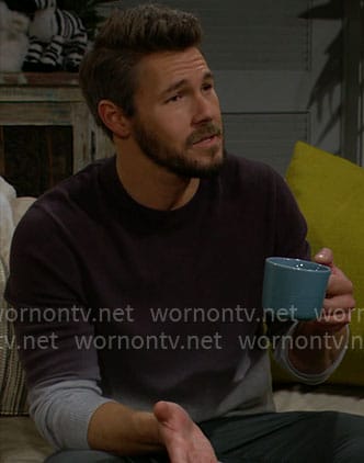 Liam’s ombre sweater on The Bold and the Beautiful