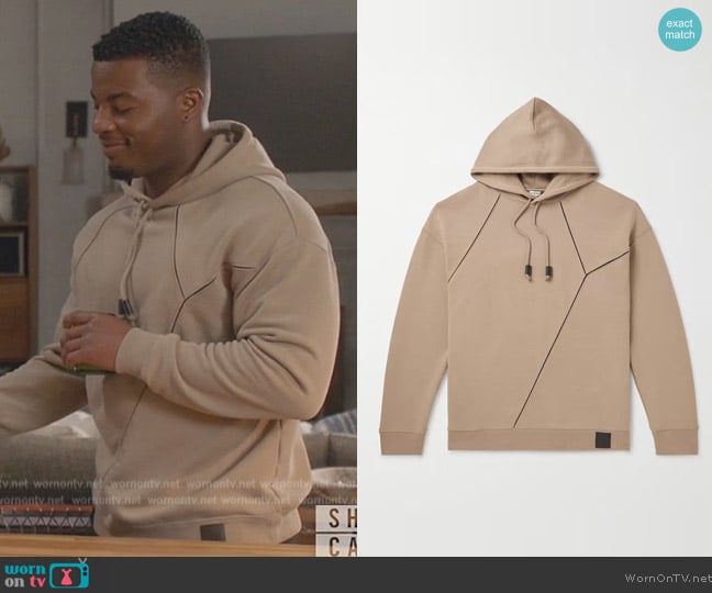 Loewe Puzzle Cotton-Jersey Hoodie worn by Spencer James (Daniel Ezra) on All American