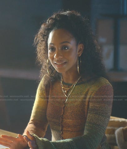 Mabel’s marled sweater on Good Trouble