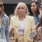 Margaret’s yellow tweed blazer and shorts on The Real Housewives of New Jersey