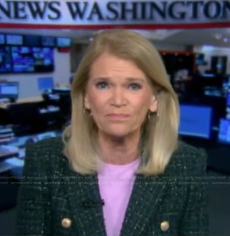 Martha Raddatz’s green tweed blazer on Good Morning America
