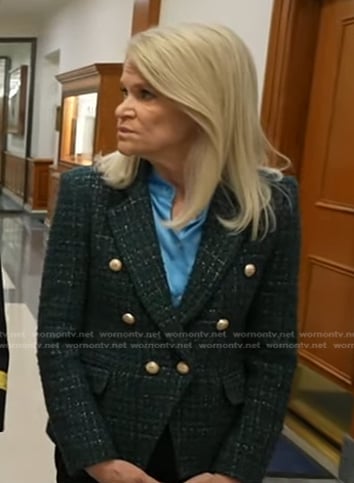 Martha Raddatz’s green tweed blazer on Good Morning America