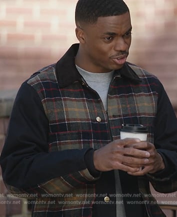 Maurice’s plaid jacket on Abbott Elementary