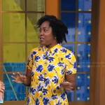 Maya Feller’s yellow floral print dress on Good Morning America