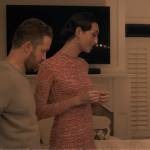 Mindy’s red printed mesh dress on Single Drunk Female