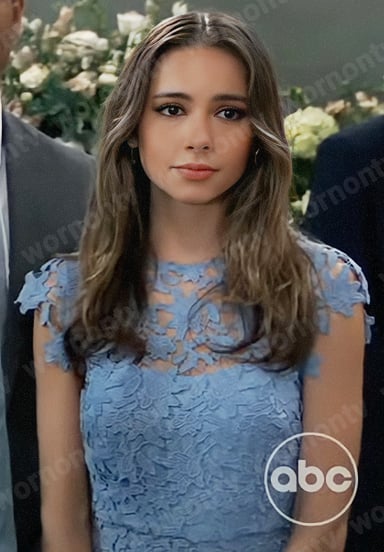 Molly’s light blue lace dress on General Hospital
