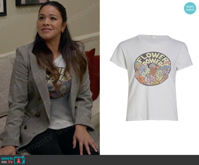 Mother Lil Goodie Goodie Graphic T-Shirt worn by Nell Serrano (Gina Rodriguez) on Not Dead Yet