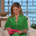 Natalie’s green corduroy jumpsuit on The Talk