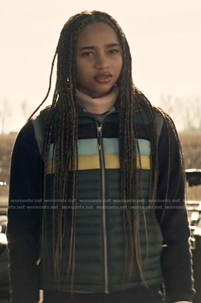 Natalie’s green striped vest on Superman and Lois