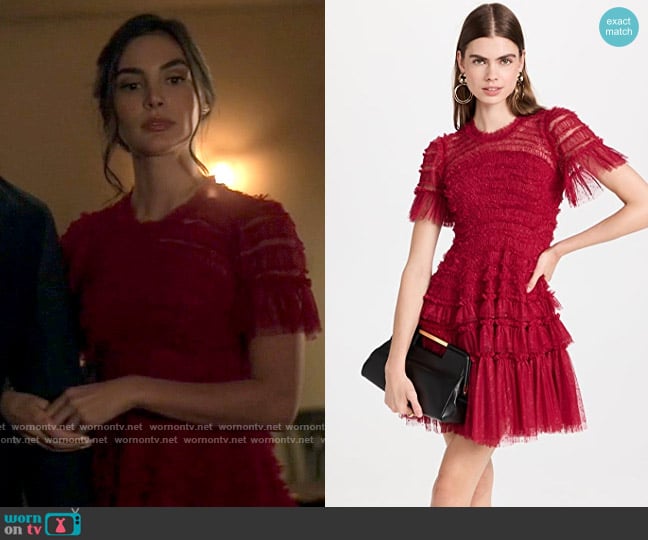Needle & Thread Valentine Ruffle Micro Mini Dress worn by Candice Pergande (Samantha Di Francesco) on Superman and Lois