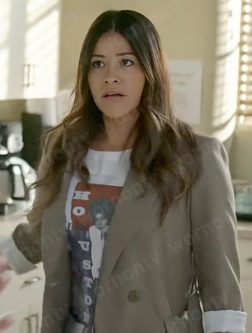 Nell’s Whitney Houston t-shirt on Not Dead Yet