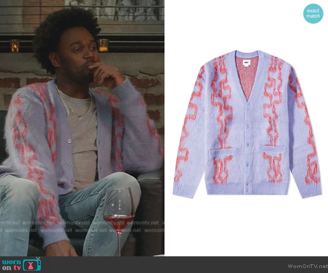 Obey Temple Cardigan worn by Noah Koles (Echo Kellum) on Grand Crew