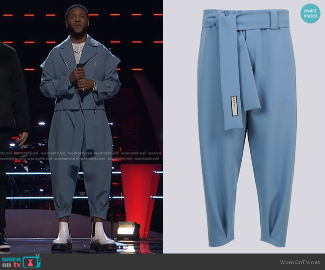 Orttu Hugo Pants worn by Ray Uriel on The Voice