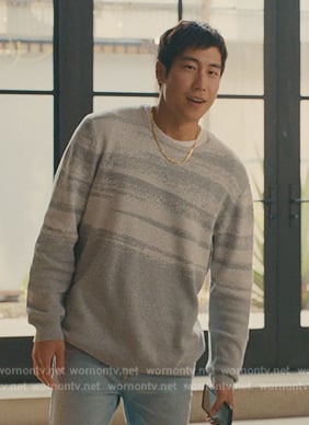 Paul’s gray space dye sweater on Beef