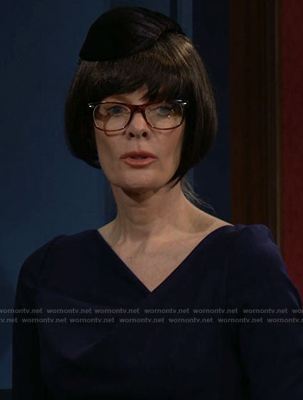 Phyllis’s navy disguise dress on The Young and the Restless