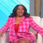 Sherri’s pink plaid blazer on Sherri