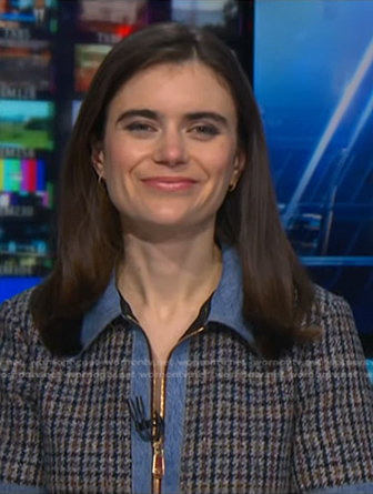 Pippa Stevens’s denim-trim zip front dress on NBC News Daily