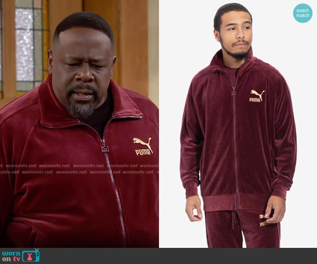Puma T7 Velour Jacket worn by Calvin (Cedric The Entertainer) on The Neighborhood