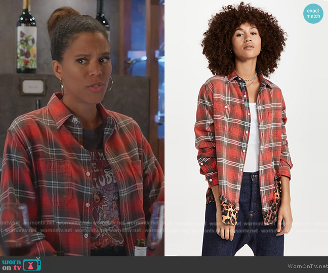 R13 Tattered Hem Shirt worn by Fay (Grasie Mercedes) on Grand Crew