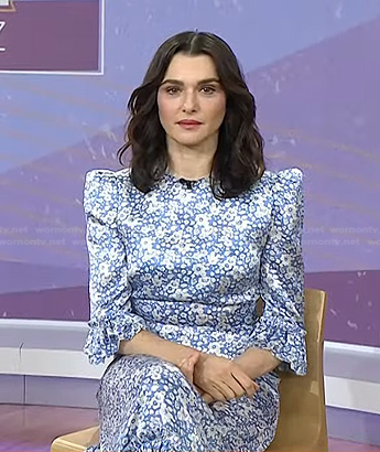 Rachel Weisz’s blue floral dress on Today