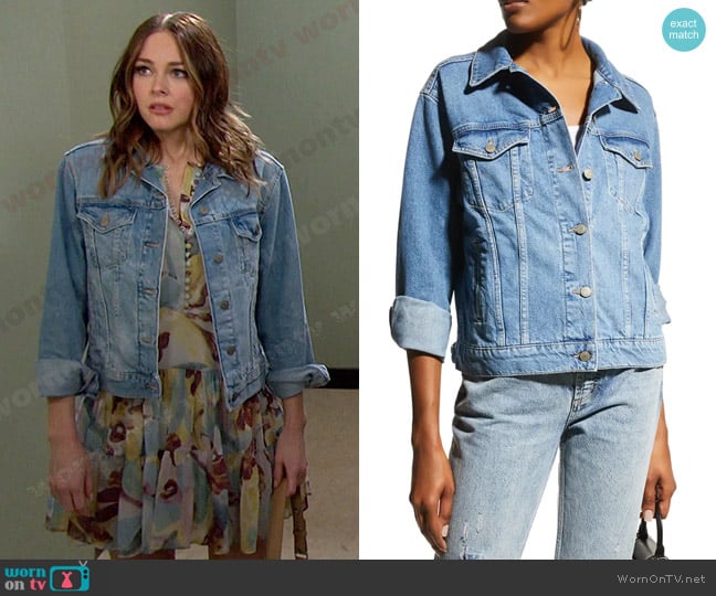 Rails Mulholland Denim Jacket worn by Stephanie Johnson (Abigail Klein) on Days of our Lives