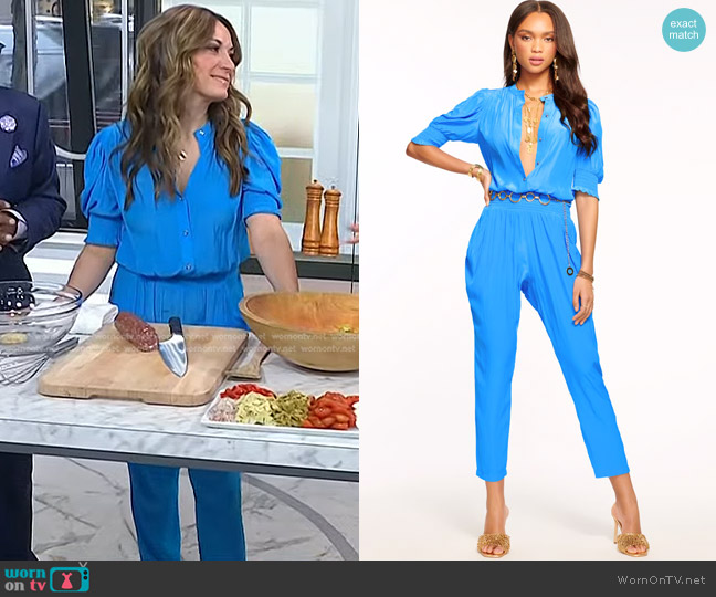 Ramy Brook Tracey Puff Sleeve Jumpsuit worn by Anna Francese Gass on Today