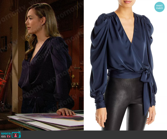 Ramy Brook Pauline Top worn by Hope Logan (Annika Noelle) on The Bold and the Beautiful