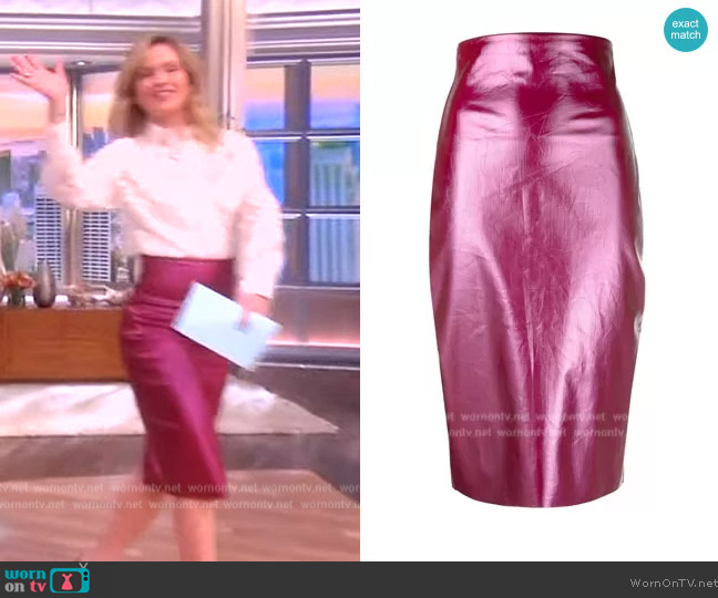 Rick Owens Knee-Length Al Pillar Skirt worn by Sara Haines on The View