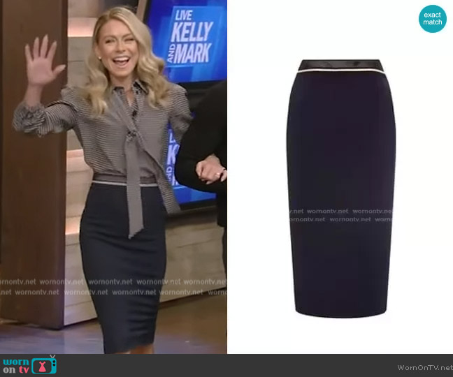 Roland Mouret Salway Skirt worn by Kelly Ripa on Live with Kelly and Mark