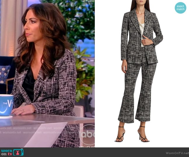 Rosetta Getty Etched Plaid Jacket worn by Alyssa Farah Griffin on The View
