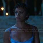 Ruby’s satin slip dress on Fantasy Island