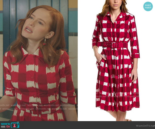 Samantha Sung Audrey Shirtdress worn by Cheryl Blossom (Madelaine Petsch) on Riverdale